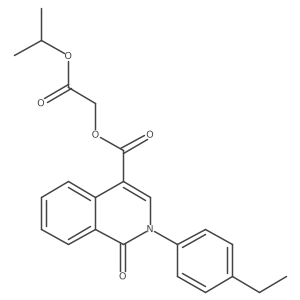2-Oxo-2-(propan-2-yloxy)ethyl 2-(4-ethylphenyl)-1-oxo-1,2-dihydroisoquinoline-4-carboxylate Structure