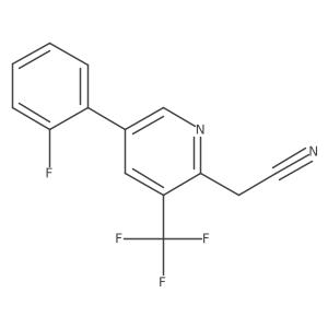 2-[5-(2-Fluorophenyl)-3-(trifluoromethyl)pyridin-2-yl]acetonitrile结构式