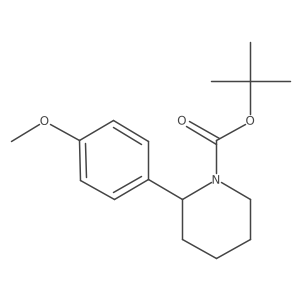 tert-Butyl (R)-2-(4-methoxyphenyl)piperidine-1-carboxylate结构式