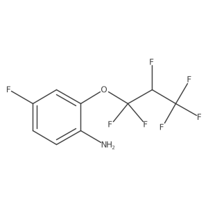 4-Fluoro-2-(1,1,2,3,3,3-hexafluoropropoxy)aniline结构式
