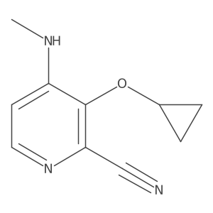 3-Cyclopropoxy-4-(methylamino)picolinonitrile结构式