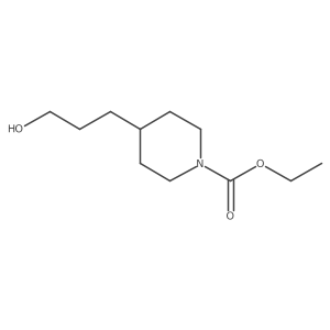 Ethyl 4-(3-hydroxypropyl)piperidine-1-carboxylate结构式