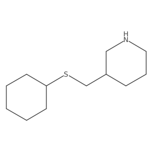 3-[(Cyclohexylsulfanyl)methyl]piperidine结构式