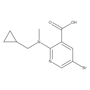 5-Bromo-2-[(cyclopropylmethyl)methylamino]-3-pyridinecarboxylic acid Structure