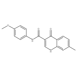 N-(4-methoxyphenyl)-7-methyl-4-oxo-1,4-dihydro-1,8-naphthyridine-3-carboxamide结构式