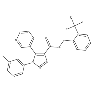 5-(pyridin-3-yl)-1-(m-tolyl)-N-(2-(trifluoromethyl)benzyl)-1H-1,2,3-triazole-4-carboxamide结构式