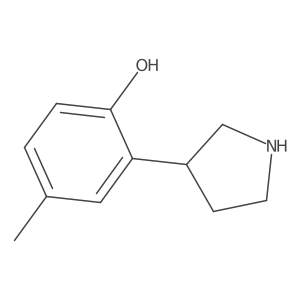 4-Methyl-2-(pyrrolidin-3-yl)phenol结构式