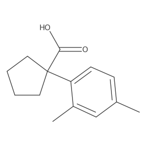 1-(2,4-Dimethylphenyl)cyclopentane-1-carboxylic acid结构式