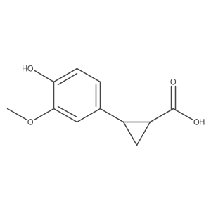 2-(4-Hydroxy-3-methoxyphenyl)cyclopropane-1-carboxylic acid结构式