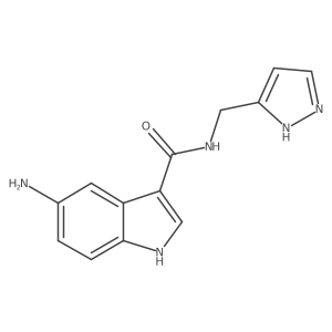 1H-Indole-3-carboxamide, 5-amino-N-(1H-pyrazol-3-ylmethyl)- Structure
