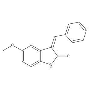 (E)-5-methoxy-3-(pyridin-4-ylmethylene)indolin-2-one结构式