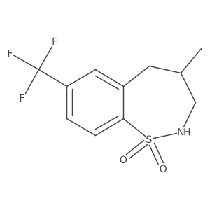 4-Methyl-7-(trifluoromethyl)-2,3,4,5-tetrahydrobenzo[f][1,2]thiazepine 1,1-dioxide Structure