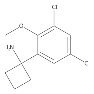 1-(3,5-Dichloro-2-methoxyphenyl)cyclobutan-1-amine Structure
