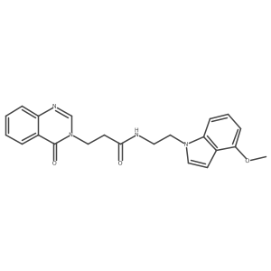 N-[2-(4-methoxy-1H-indol-1-yl)ethyl]-3-(4-oxoquinazolin-3(4H)-yl)propanamide Structure