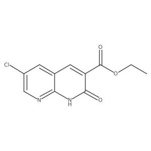 Ethyl 6-chloro-2-hydroxy-1,8-naphthyridine-3-carboxylate Structure
