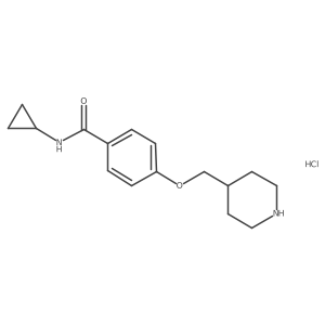N-Cyclopropyl-4-(piperidin-4-ylmethoxy)benzamidehydrochloride结构式