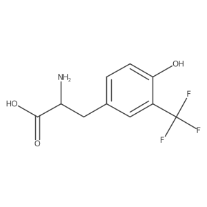 (2S)-2-amino-3-[4-hydroxy-3-(trifluoromethyl)phenyl]propanoic acid结构式