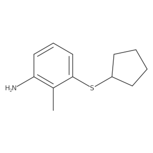 Benzenamine,3-(cyclopentylthio)-2-methyl- Structure