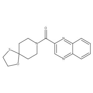 Quinoxalin-2-yl(1-oxa-4-thia-8-azaspiro[4.5]decan-8-yl)methanone结构式