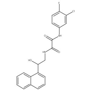 N1-(3-chloro-4-fluorophenyl)-N2-(2-hydroxy-2-(naphthalen-1-yl)ethyl)oxalamide Structure