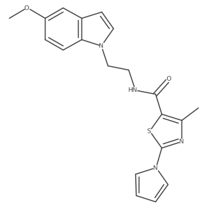 N-[2-(5-methoxy-1H-indol-1-yl)ethyl]-4-methyl-2-(1H-pyrrol-1-yl)-1,3-thiazole-5-carboxamide Structure