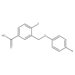 4-Fluoro-3-(4-fluorophenoxymethyl)benzoic acid结构式