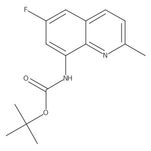 tert-Butyl (6-fluoro-2-methylquinolin-8-yl)carbamate结构式