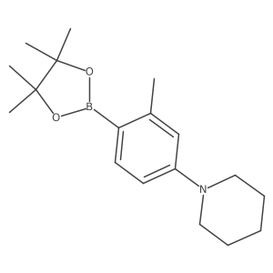 1-[3-Methyl-4-(4,4,5,5-tetramethyl-1,3,2-dioxaborolan-2-yl)phenyl]piperidine Structure
