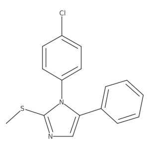 1-(4-chlorophenyl)-2-(methylthio)-5-phenyl-1H-imidazole结构式