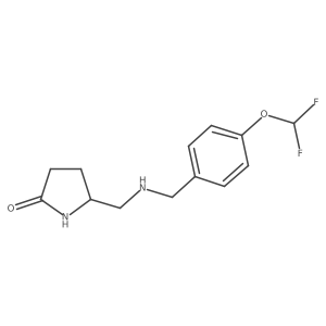 2-Pyrrolidinone, 5-[[[[4-(difluoromethoxy)phenyl]methyl]amino]methyl]- Structure