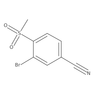 3-Bromo-4-(methylsulfonyl)benzonitrile结构式