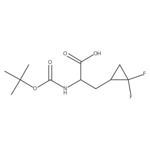 2-[(Tert-butoxycarbonyl)amino]-3-(2,2-difluorocyclopropyl)propanoic acid Structure