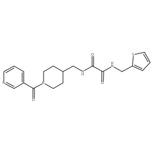 N1-((1-nicotinoylpiperidin-4-yl)methyl)-N2-(thiophen-2-ylmethyl)oxalamide Structure