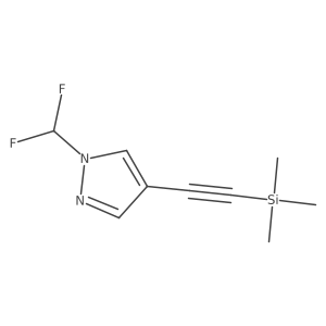 1-(Difluoromethyl)-4-((trimethylsilyl)ethynyl)-1H-pyrazole Structure