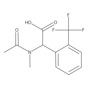 2-(N-methylacetamido)-2-[2-(trifluoromethyl)phenyl]acetic acid Structure