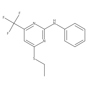 2-Pyrimidinamine,4-(ethylthio)-n-phenyl-6-(trifluoromethyl)-结构式