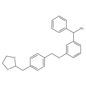 [3-[[4-(1,3-Dioxolan-2-ylmethyl)phenyl]methoxy]phenyl]-phenylmethanamine结构式