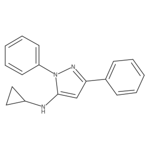 N-cyclopropyl-1,3-diphenyl-1H-pyrazol-5-amine结构式
