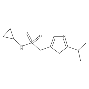 N-cyclopropyl-1-(2-isopropylthiazol-5-yl)methanesulfonamide结构式