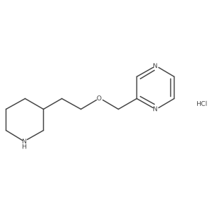 2-((2-(Piperidin-3-yl)ethoxy)methyl)pyrazine hydrochloride结构式