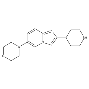 4-(2-(Piperidin-4-yl)-[1,2,4]triazolo[1,5-a]pyridin-6-yl)morpholine结构式