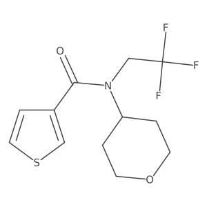 N-(tetrahydro-2H-pyran-4-yl)-N-(2,2,2-trifluoroethyl)thiophene-3-carboxamide Structure