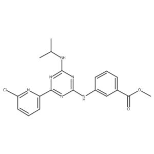 Methyl 3-(4-(6-chloropyridin-2-yl)-6-(isopropylamino)-1,3,5-triazin-2-yl amino)benzoate Structure