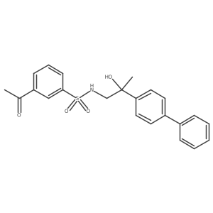 N-(2-([1,1'-biphenyl]-4-yl)-2-hydroxypropyl)-3-acetylbenzenesulfonamide Structure