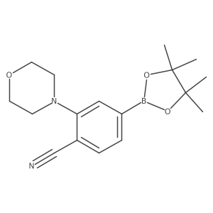 2-Morpholino-4-(4,4,5,5-tetramethyl-1,3,2-dioxaborolan-2-yl)benzonitrile Structure