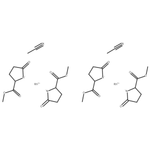 Acetonitrile;methyl 5-oxopyrrolidin-1-ide-2-carboxylate;rhodium(2+)结构式