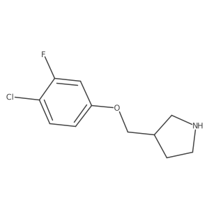 3-[(4-Chloro-3-fluorophenoxy)methyl]pyrrolidine结构式