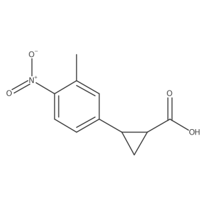 2-(3-Methyl-4-nitrophenyl)cyclopropane-1-carboxylic acid Structure
