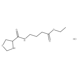 Ethyl 4-(thiazolidine-4-carboxamido)butanoate hydrochloride结构式
