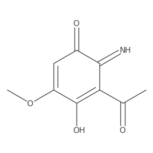 2,5-Cyclohexadiene-1,4-dione, 3-acetyl-2-amino-5-methoxy- Structure